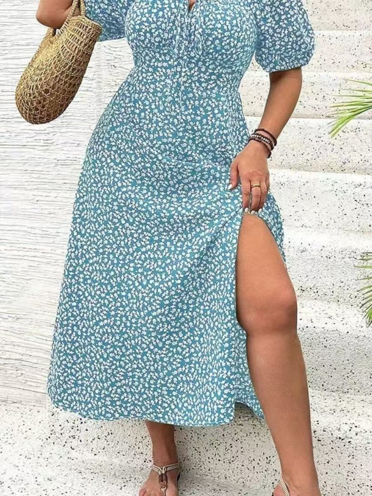 Floral Slit Dress