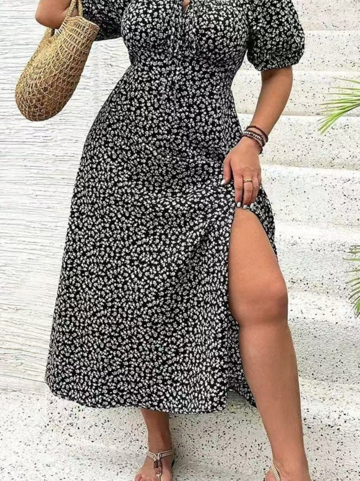 Floral Slit Dress