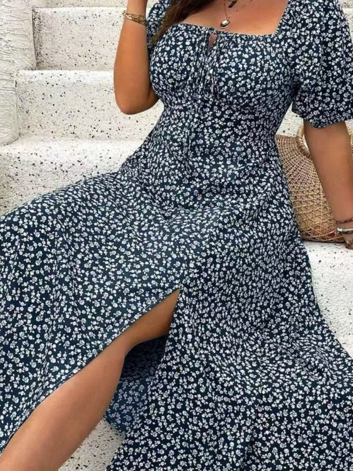 Floral Slit Dress