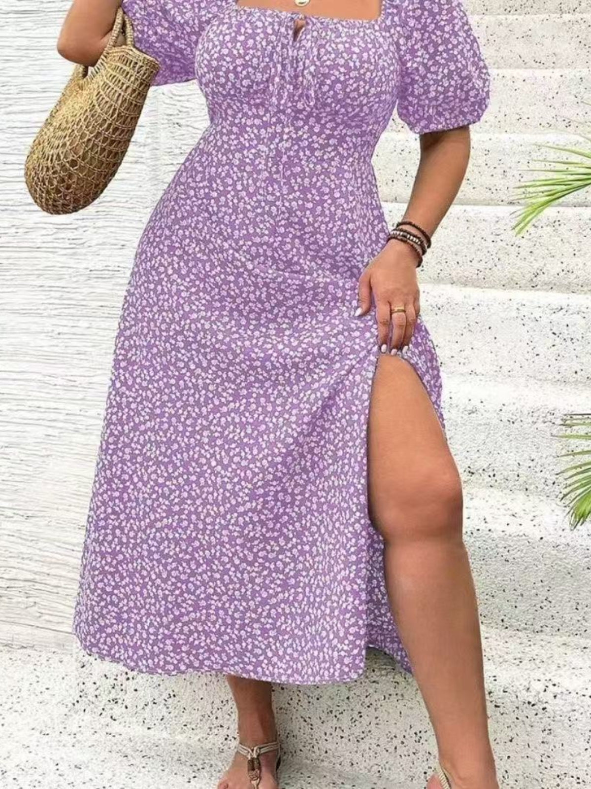Floral Slit Dress