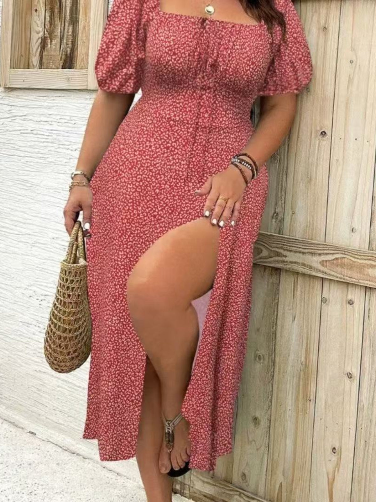 Floral Slit Dress