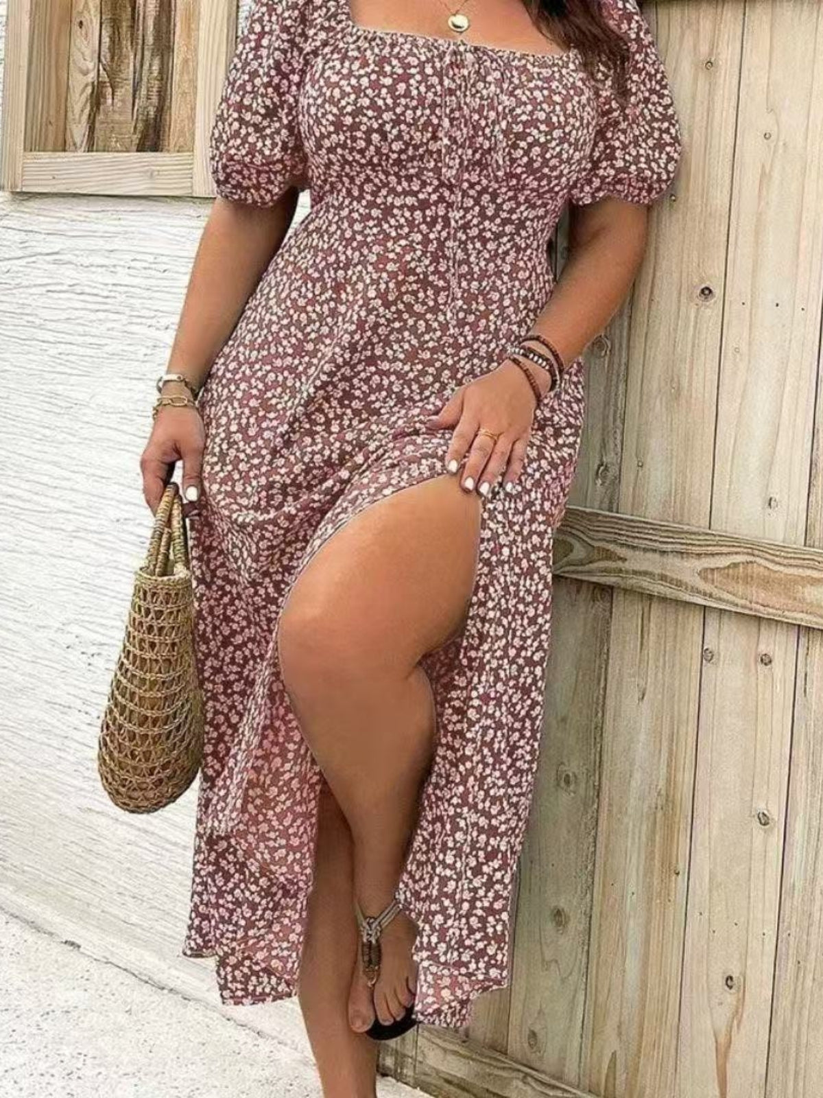 Floral Slit Dress