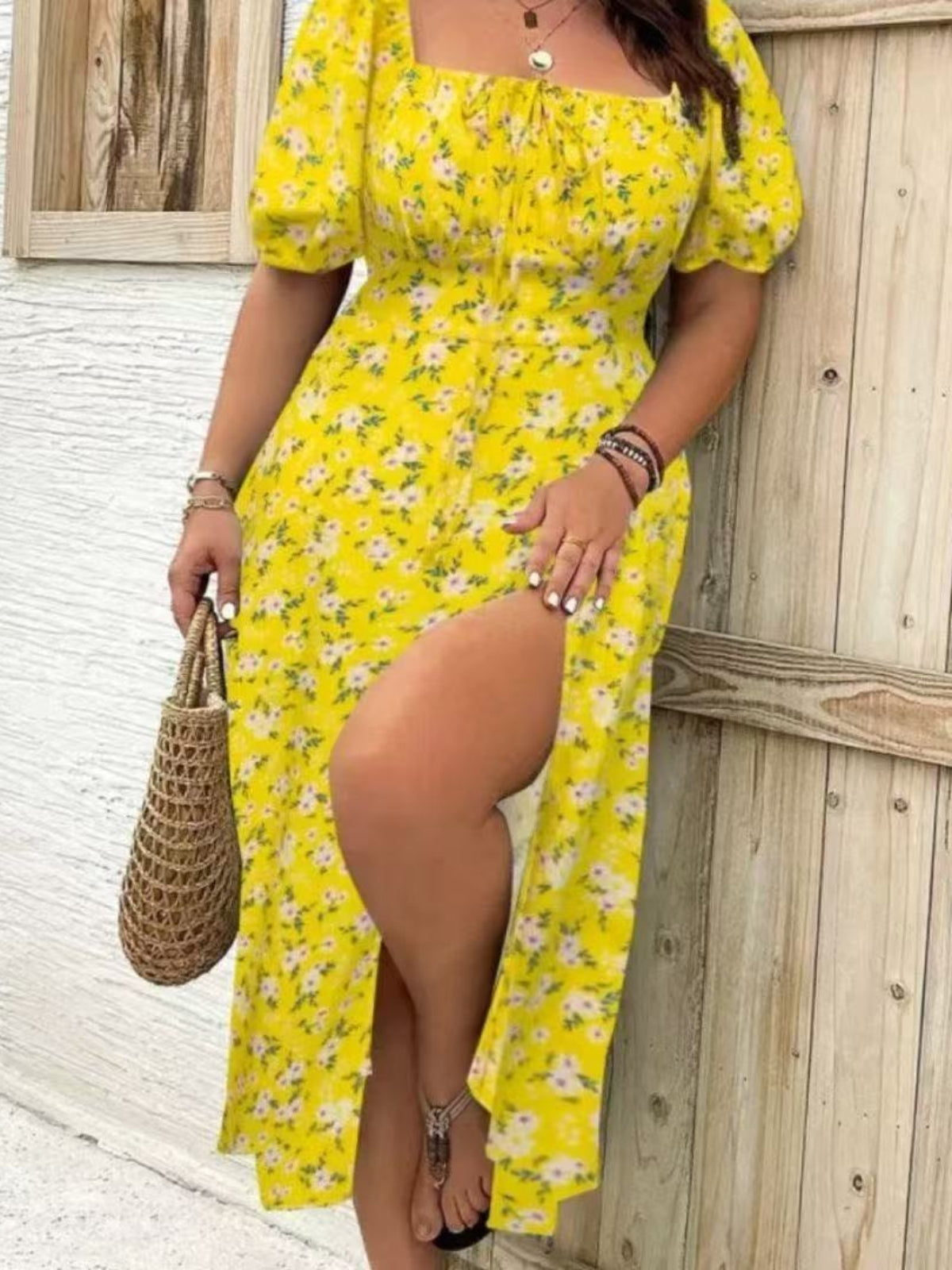 Floral Slit Dress