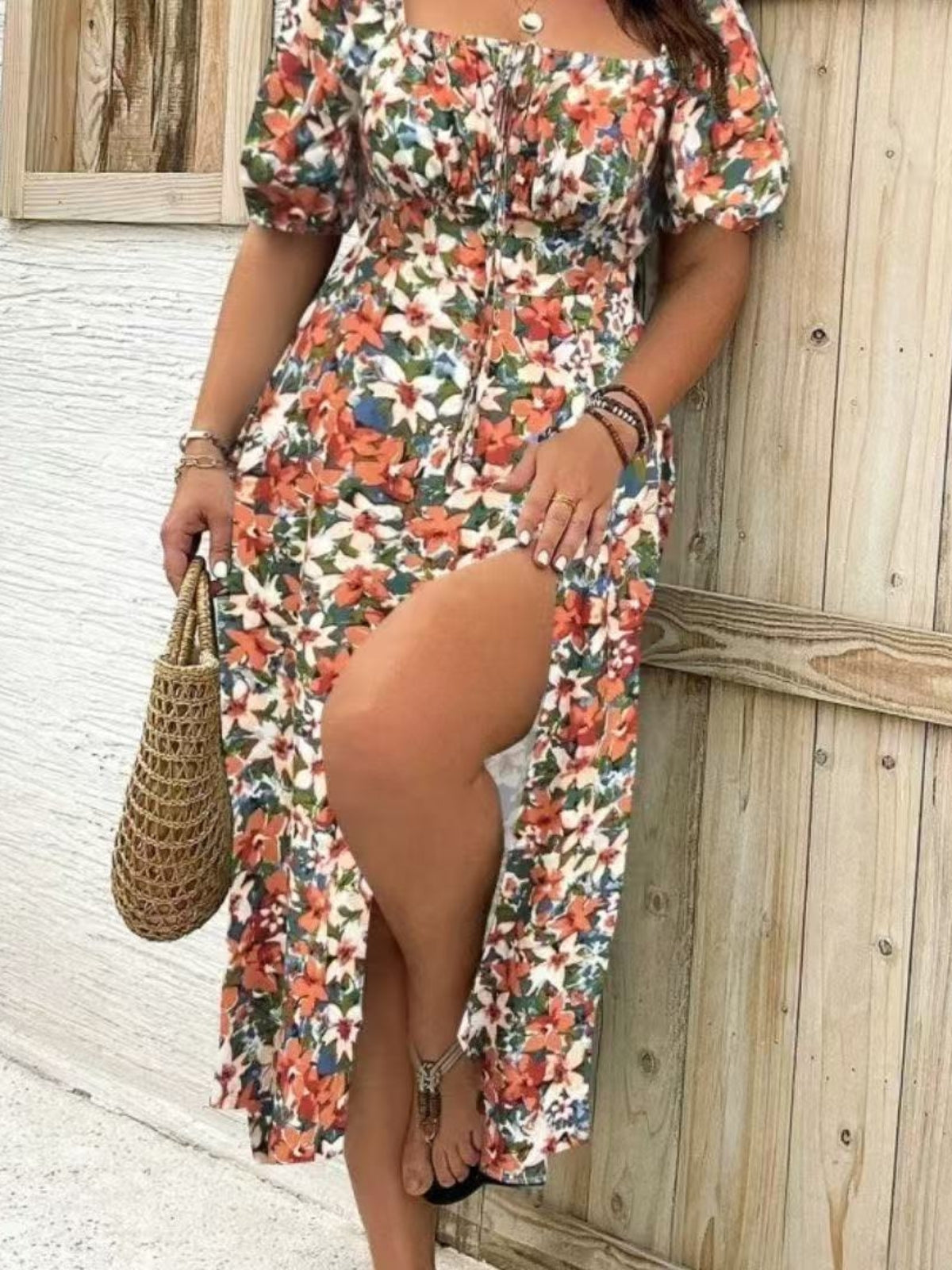 Floral Slit Dress