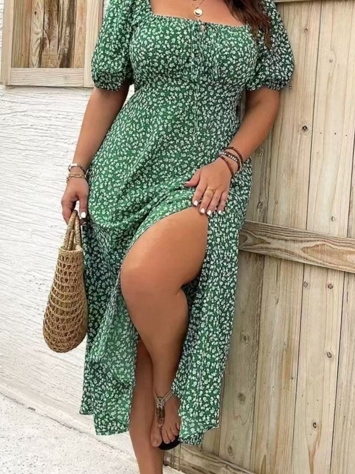 Floral Slit Dress