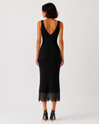 Lace Trim Knit Dress