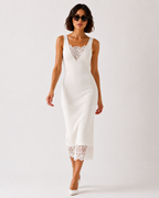 Lace Trim Knit Dress