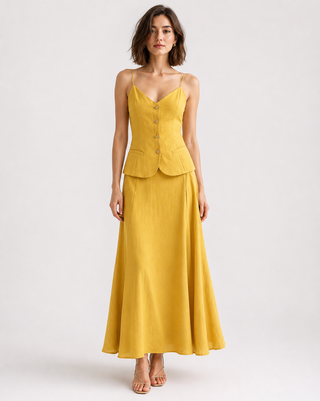 Hook-Closure Midi Dress
