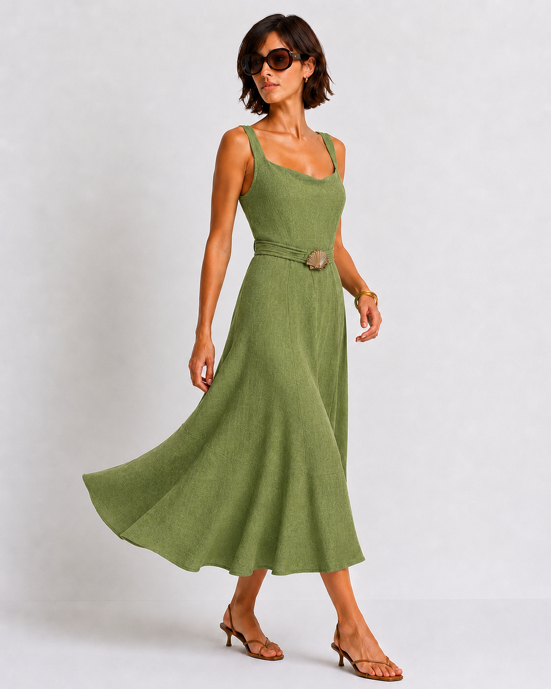 Shell Buckle Dress