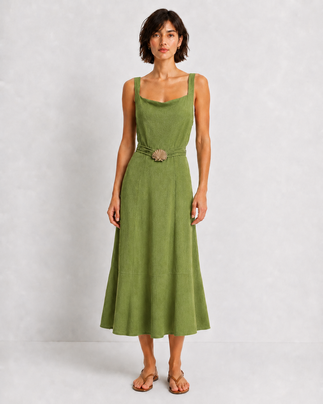 Shell Buckle Dress