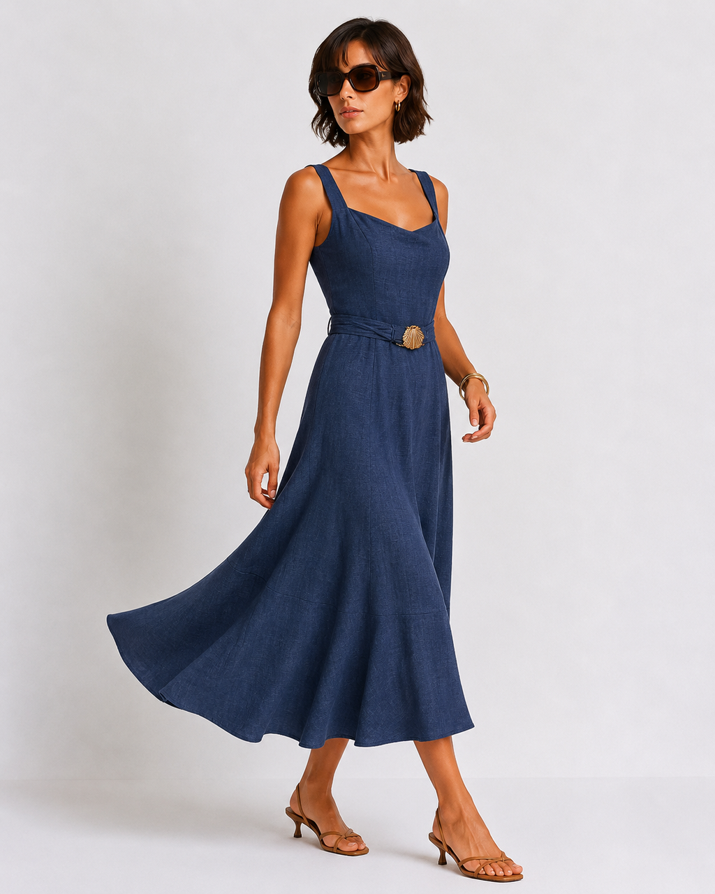 Shell Buckle Dress