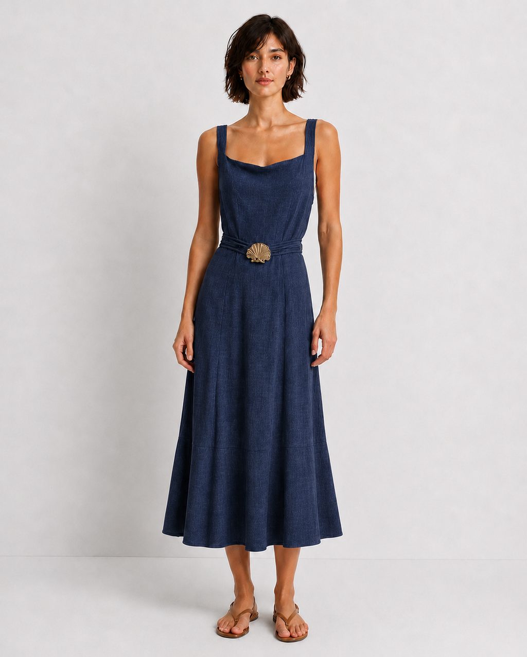 Shell Buckle Dress
