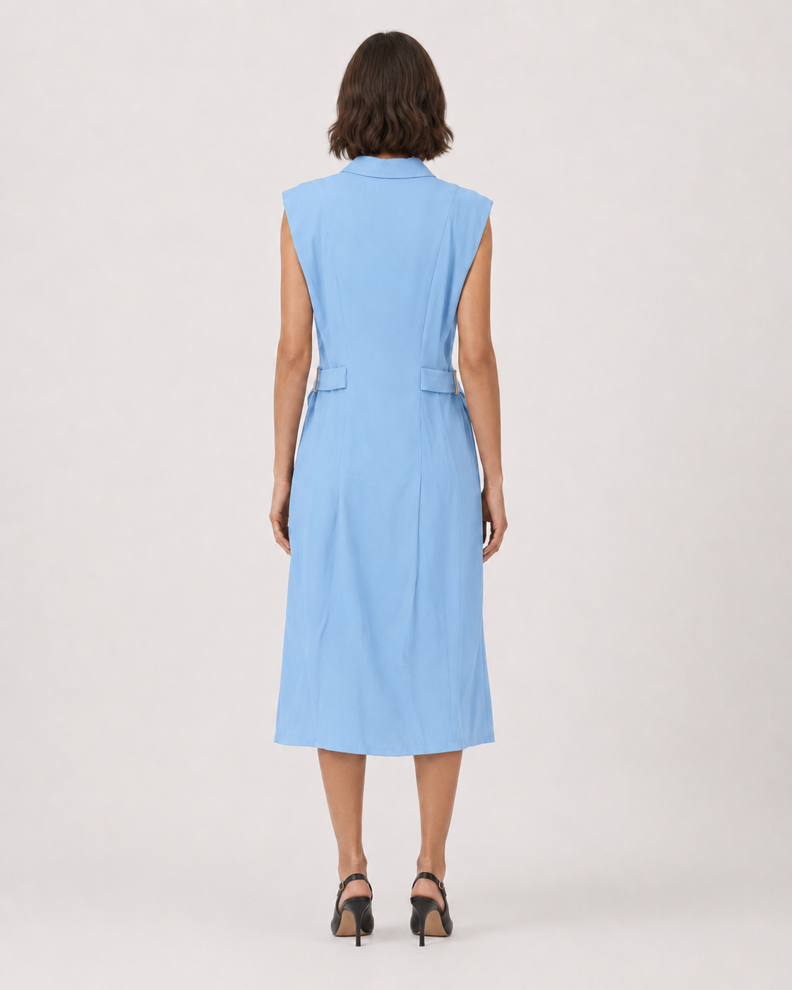Utility Shirt Dress with Gold Hardware