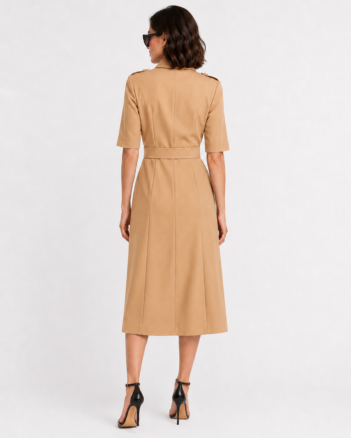 Belted Safari Shirt Dress