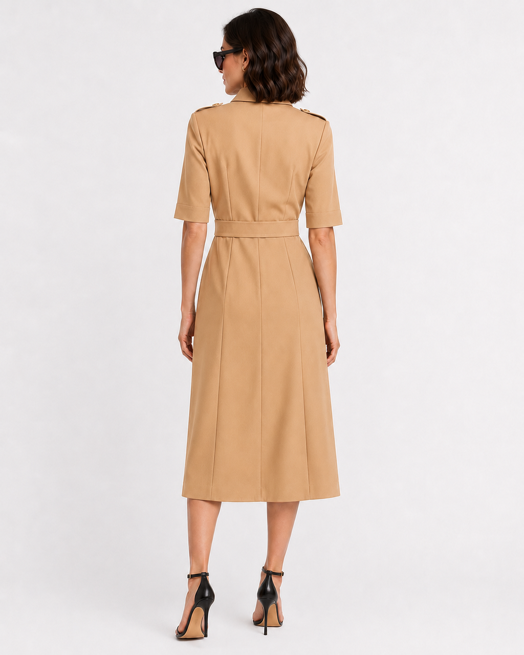 Belted Safari Shirt Dress