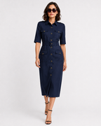Belted Safari Shirt Dress