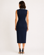 Sleeveless Contrast Blazer Dress