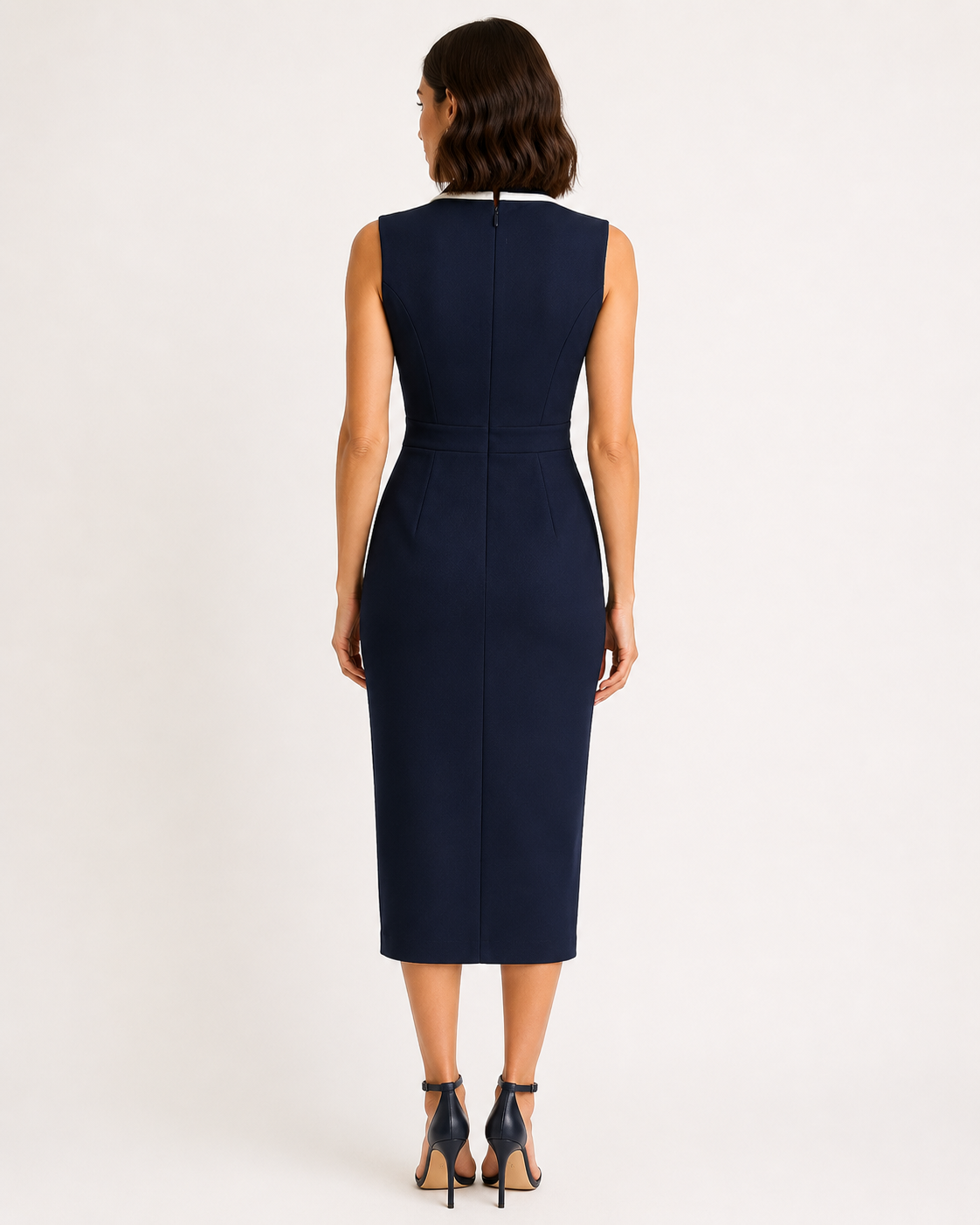 Sleeveless Contrast Blazer Dress
