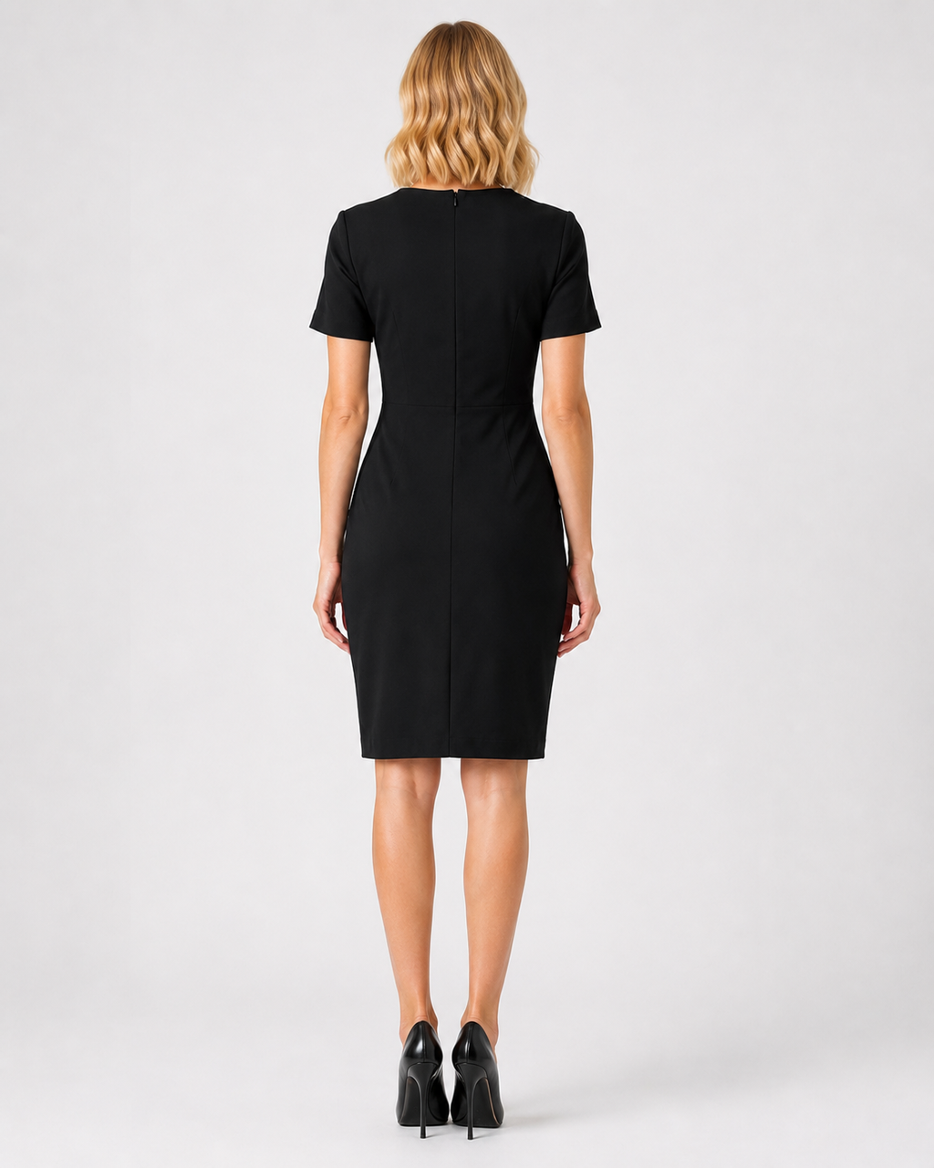 Gathered Buckle Detail Sheath Dress
