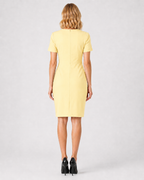 Gathered Buckle Detail Sheath Dress