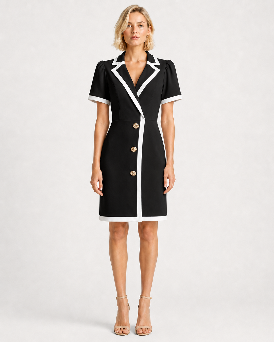 Contrast Blazer Dress