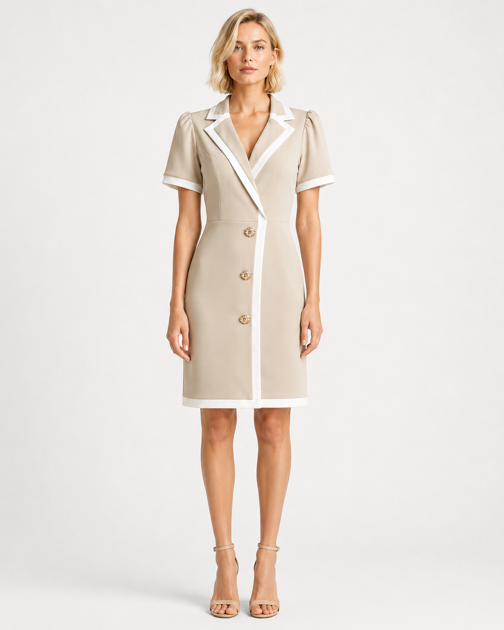 Contrast Blazer Dress