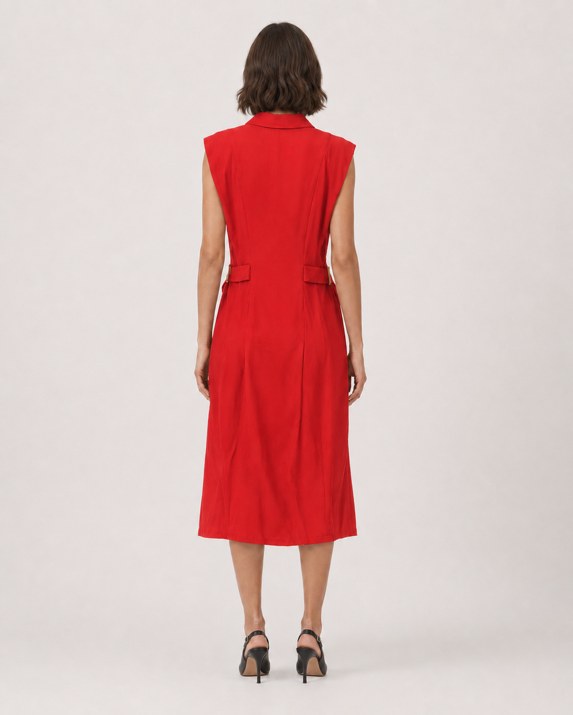 Utility Shirt Dress with Gold Hardware