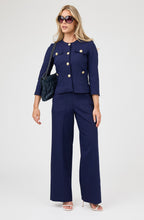 Gold Button Cropped Jacket