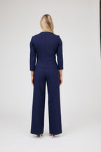 Gold Button Cropped Jacket