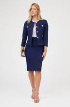 Gold Button Cropped Jacket