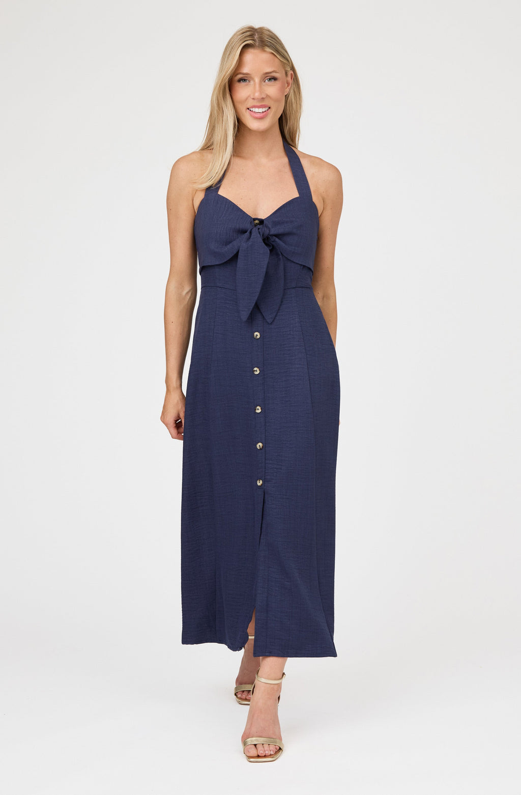 Fabric Tie Midi Dress