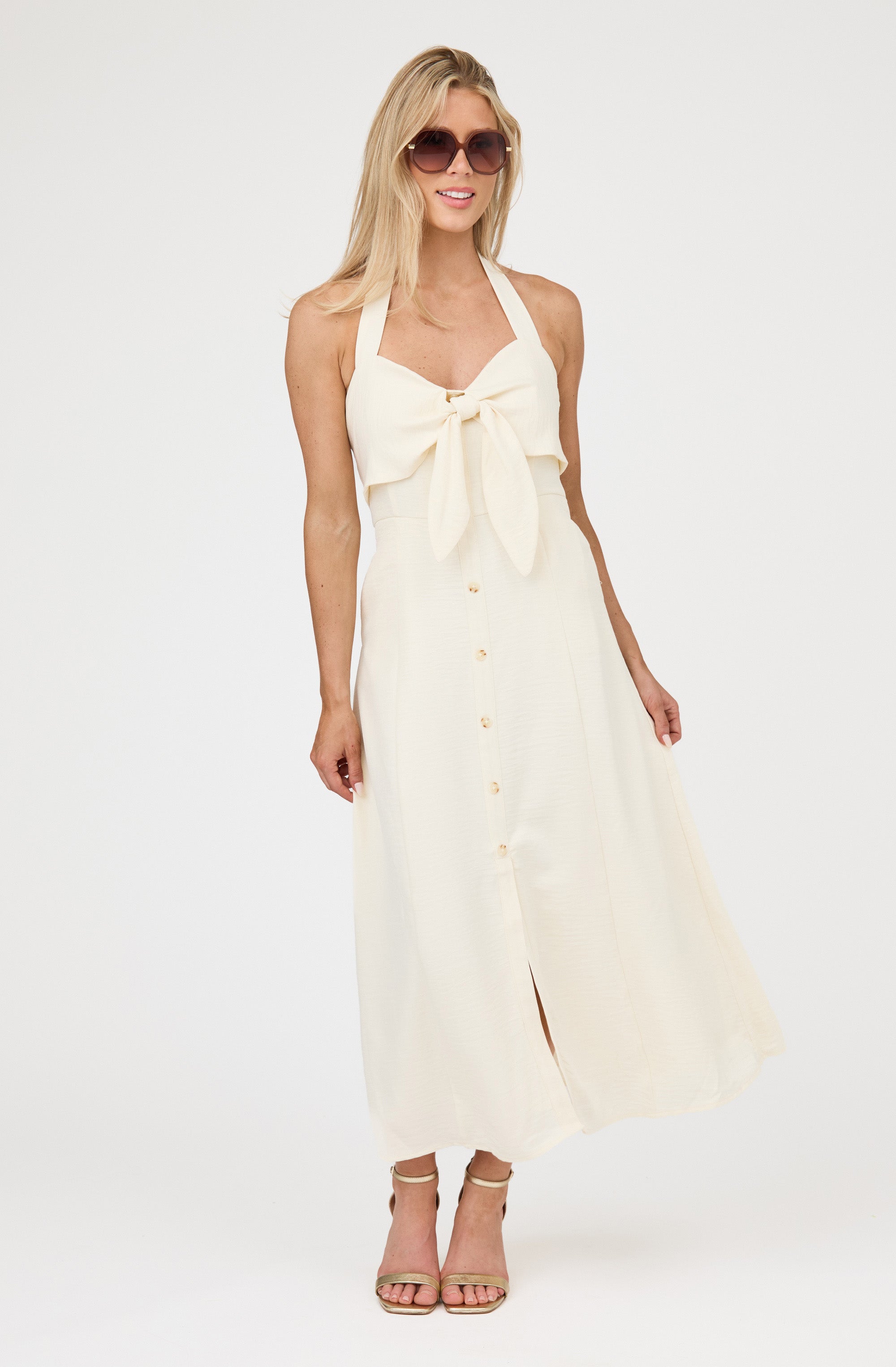 Fabric Tie Midi Dress