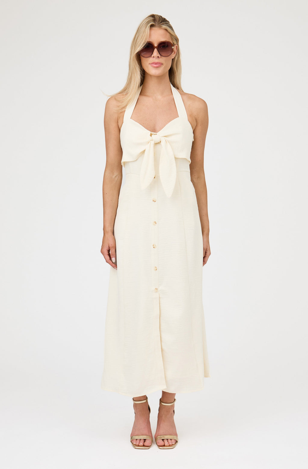 Fabric Tie Midi Dress