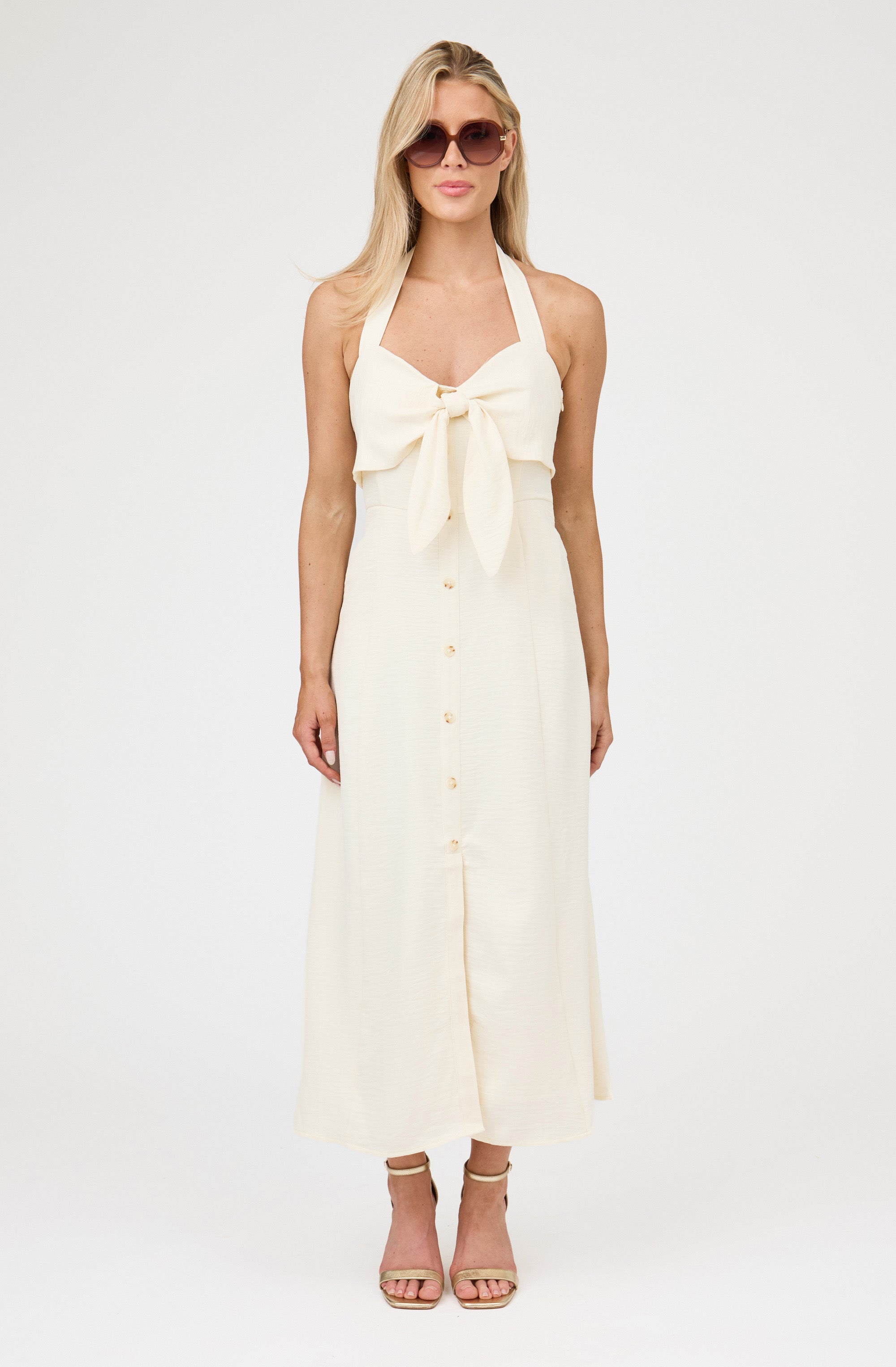 Fabric Tie Midi Dress