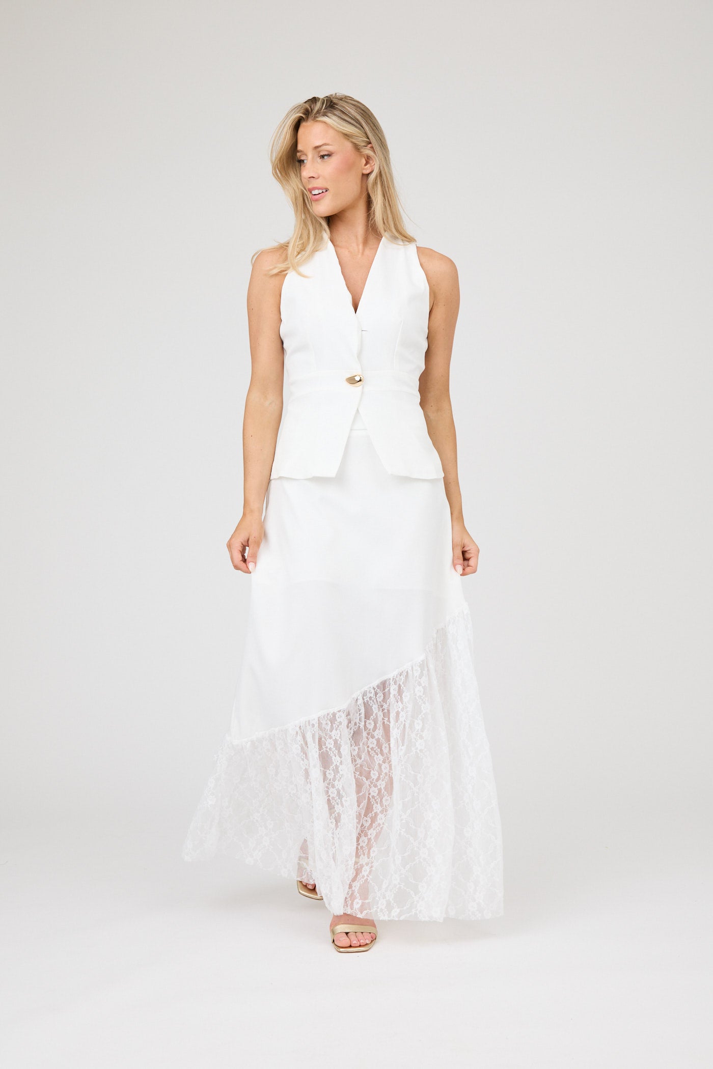 Tailored Button Vest