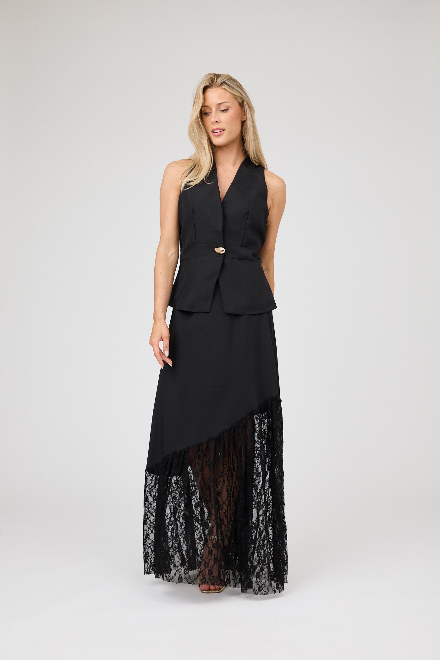 Tailored Button Vest