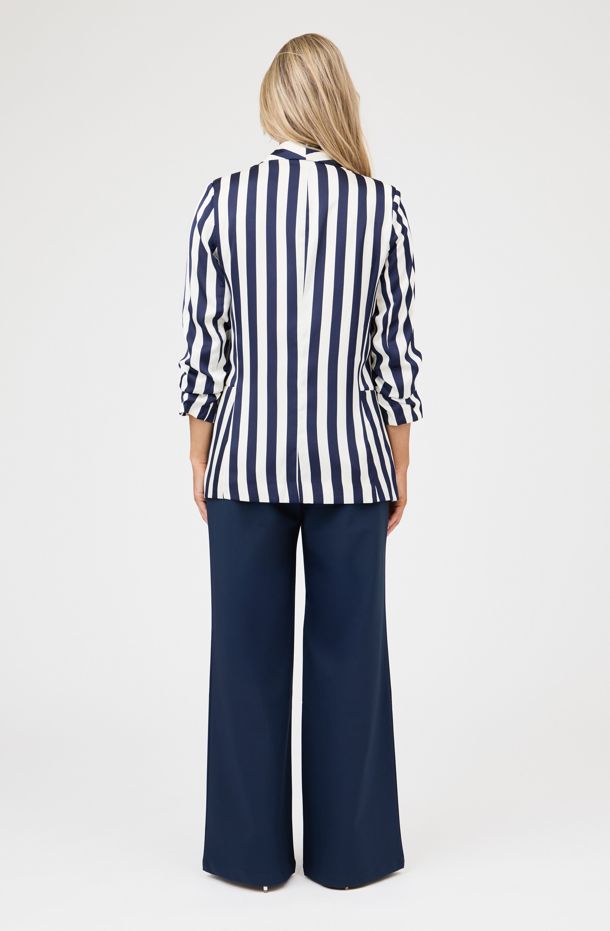 Bold Stripe Open Front Blazer