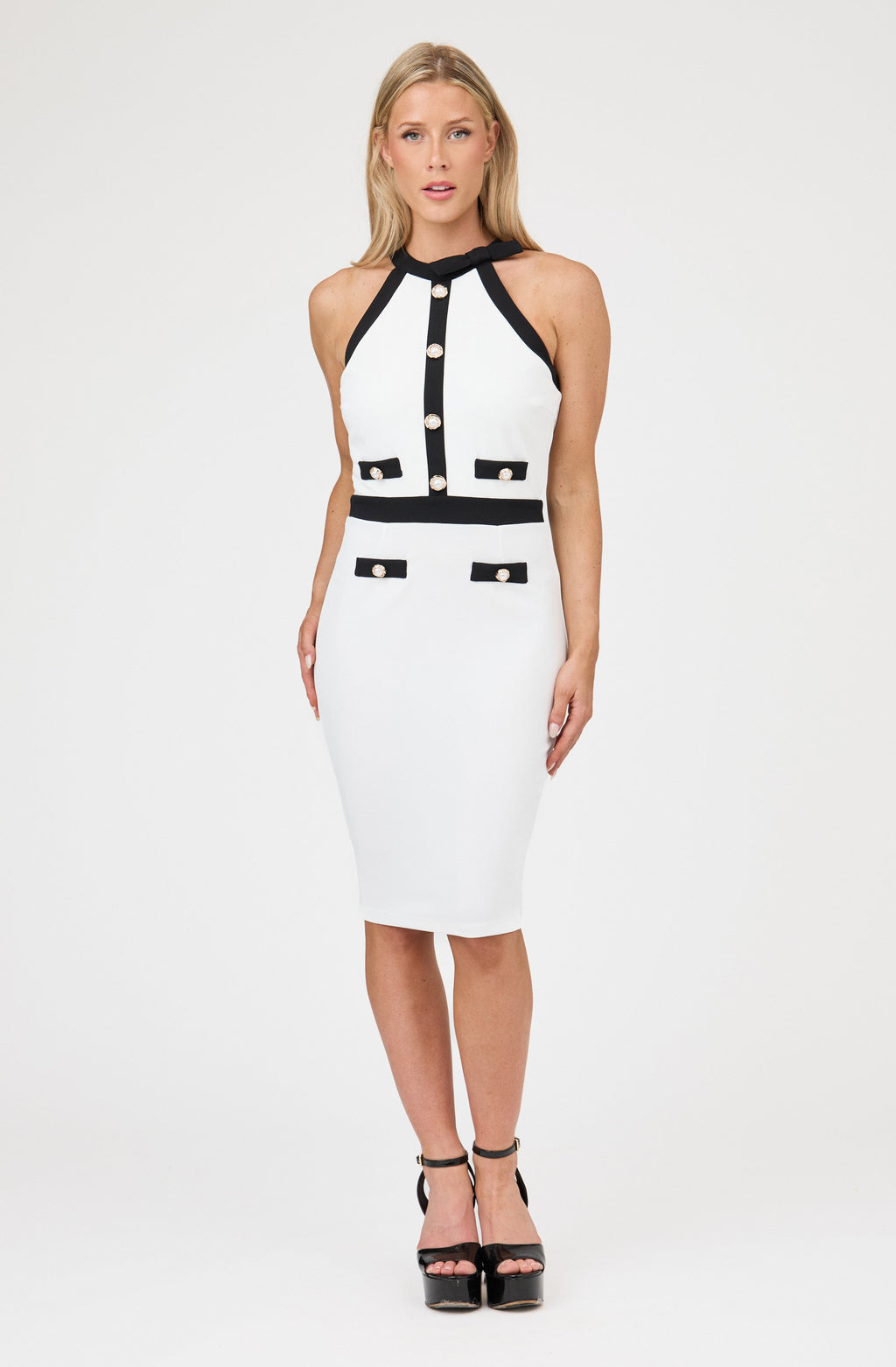 Bow Detail Halter Dress